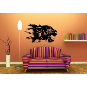 Hořící tygr (98 x 60 cm) - Samolepka na zeď