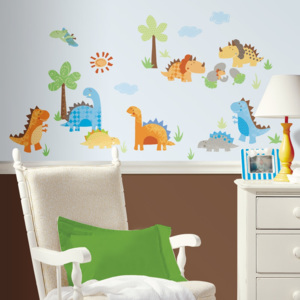 Obrázky dinosaurů - samolepky na zeď dekorace Dětské dino