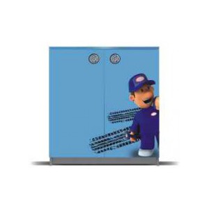 Junior mechanik - Komoda (šedá/modrá, 2x dveře)