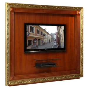 Triant Televizní stěna se zlaceným rámem TRIANT - Elegance