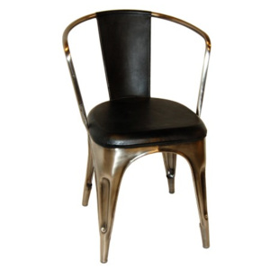 Industrial style, Kožená jídelní židle 80 x54 x47 cm (820)