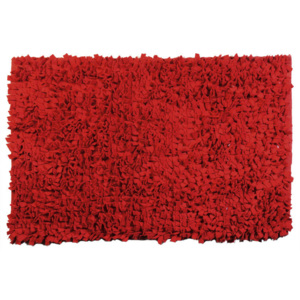 Koupelnová předložka 60 x 90 cm s protiskluzem HAIR Sapho, polyakryl, červená / 741306