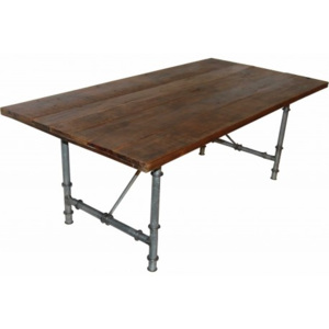 Industrial style, Velký jídelní stůl 75 x200 x100 cm (76)