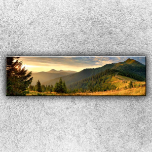 Slunné hory 1 (140 x 40 cm) - Jednodílný obraz