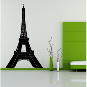 Eiffelova věž , Paříž (98 x 58 cm) - Samolepka na stěnu