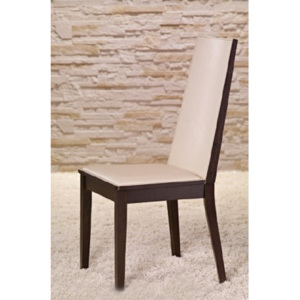 Vicente - Jídelní židle (wenge/eko kůže krémová)