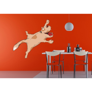 Ležící pes (80 x 43 cm) - Barevná samolepka na zeď