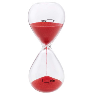 3 MINUTES Přesýpací hodiny 3 minuty - červená