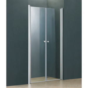 Sprchové dveře do niky POPY 90 dvoukřídlé 86-90 cm čiré sklo