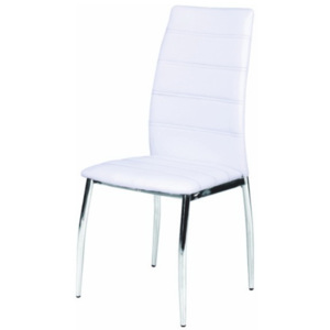 Jídelní židle Tempo Kondela Dela, chrom / ekokůže bílá