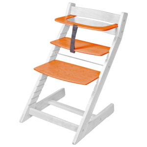 WOOD PARTNER Rostoucí židle UNIZE KOMBI - bílá - oranžová
