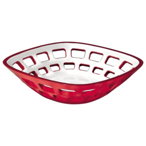 Guzzini Plastový košík na pečivo Vintage, červený