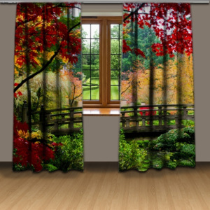 Podzimní park (140 x 250 cm) - 3D závěs