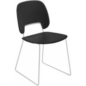 Traffic-t - Jídelní židle (lak bílý mat, plast černá)