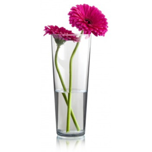Flora - Váza kónická, 26 cm (sklo čiré)