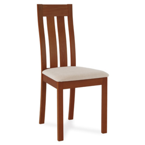 Židle BC-2602 TR3 masiv buk, barva třešeň, potah béžový