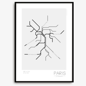 Grafický plakát metra Paris