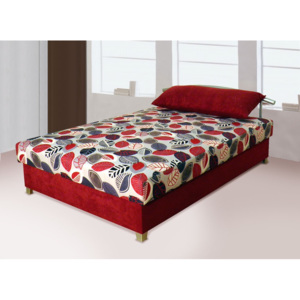 Čalouněná postel s úložným prostorem Zita - Červená