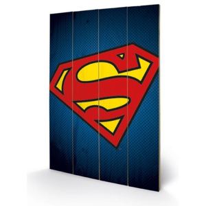 Dřevěný obraz DC Comics - Superman Symbol, (40 x 59 cm)