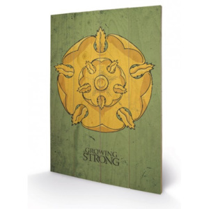 Dřevěný obraz Hra o Trůny - Game of Thrones - Tyrell, (40 x 59 cm)
