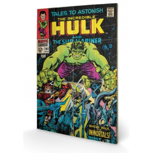 Dřevěný obraz Hulk - Tales To Astonish, (40 x 59 cm)