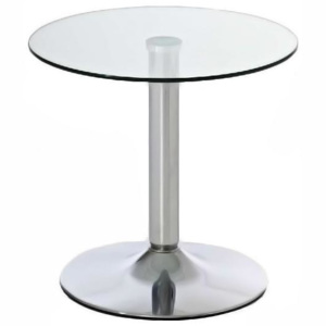 BHM Konferenční stolek Trudy, 50 cm, čirá / chrom 1943 : čirá / chrom - zač. února 50 cm, 8 kg, stolová deska z čirého bezpečnostního skla, kovová pod