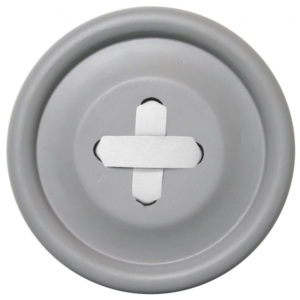 Dřevěný věšák Button Grey/white 13 cm