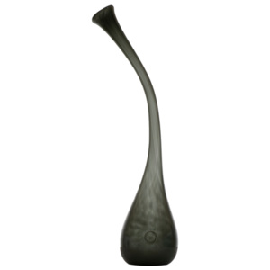 Skleněná váza Swan 55-60 cm, olivově zelená