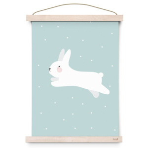 Plakát do dětského pokojíčku White Rabbit A3