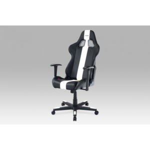 Racer Viper - Kancelářská židle (černá, bílá, koženka)