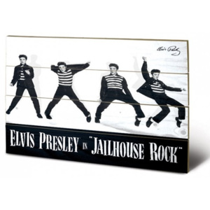 Dřevěný obraz Elvis - Jailhouse Rock, (59 x 40 cm)