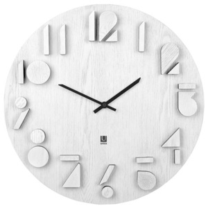 Nástěnné hodiny SHADOW bílé Umbra