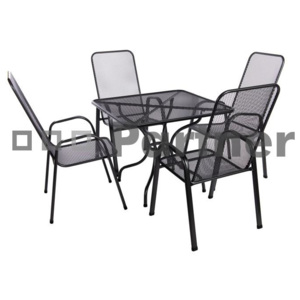 deokork Zahradní kovová sestava CASCADA II. 1+4 : Stůl 90x90 cm židle:45, židle:6,2, židle:58, stůl: 90x90  - 90x90x72, stůl:05x105  - 105x105x72, žid