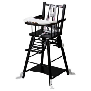 Combelle Rozkládací jídelní židlička, černá