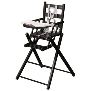 Combelle Skládací jídelní židlička, černá