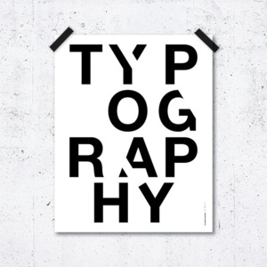 Grafický plakát Typography 40x50 cm