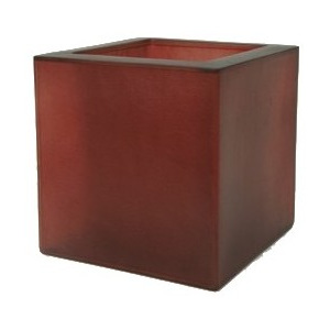 Fibreglass Square Dark Red 50x50x50cm