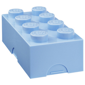 LEGO Storage Svačinový Lego box světle modrý