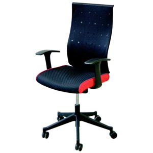 Manažerská židle VICKY, černá/červená DOPRODEJ