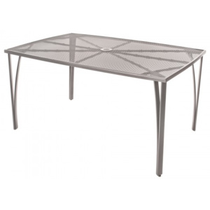Ocelový zahradní stůl 150x90 cm (šedá)