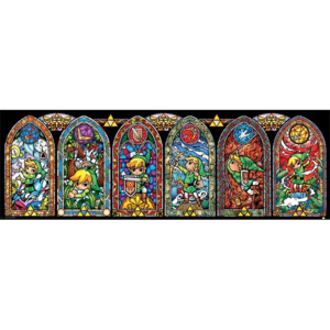Plakát, Obraz - The Legend Of Zelda - Stained Glass, (91,5 x 30 cm)