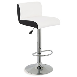 Autronic Barová židle AUB-355 WT, chrom/koženka bílá