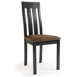 Autronic Dřevěná židle BC-2602 BK, wenge/potah béžový
