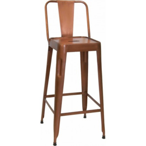 Industrial style, Měděná barová židle 105 x36 x36 /77 cm (293)