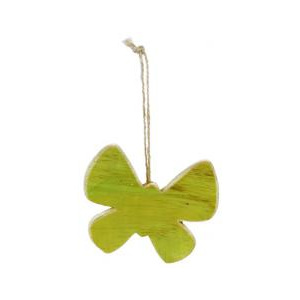 Motýl - dekorace ze dřeva - zelená - 432001-50