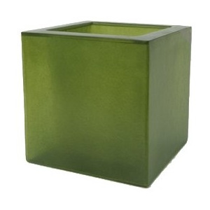 Fibreglass Square Apple Green 50x50x50cm