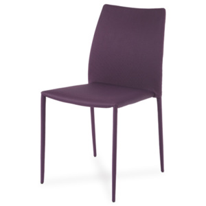 Jídelní židle stohovatelná, látka fialová WE-5015 LILA2