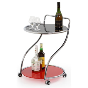 Halmar Barový stolek BAR-6, černá/červená