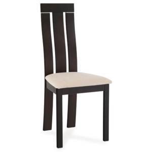 Jídelní židle BC-3931 BK, masiv buk, barva wenge, potah krémový