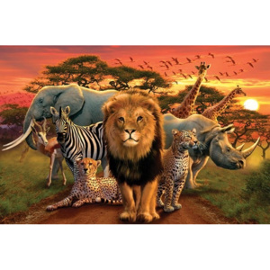 Plakát, Obraz - African kingdom - africké království, (91,5 x 61 cm)